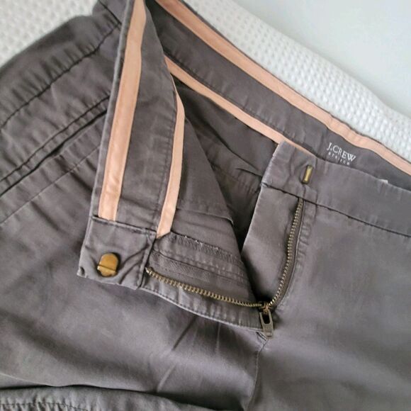 j.Crew womens size 6 Bermuda flat front Twill Stretch summer Khaki Chino Shorts - Picture 7 of 12